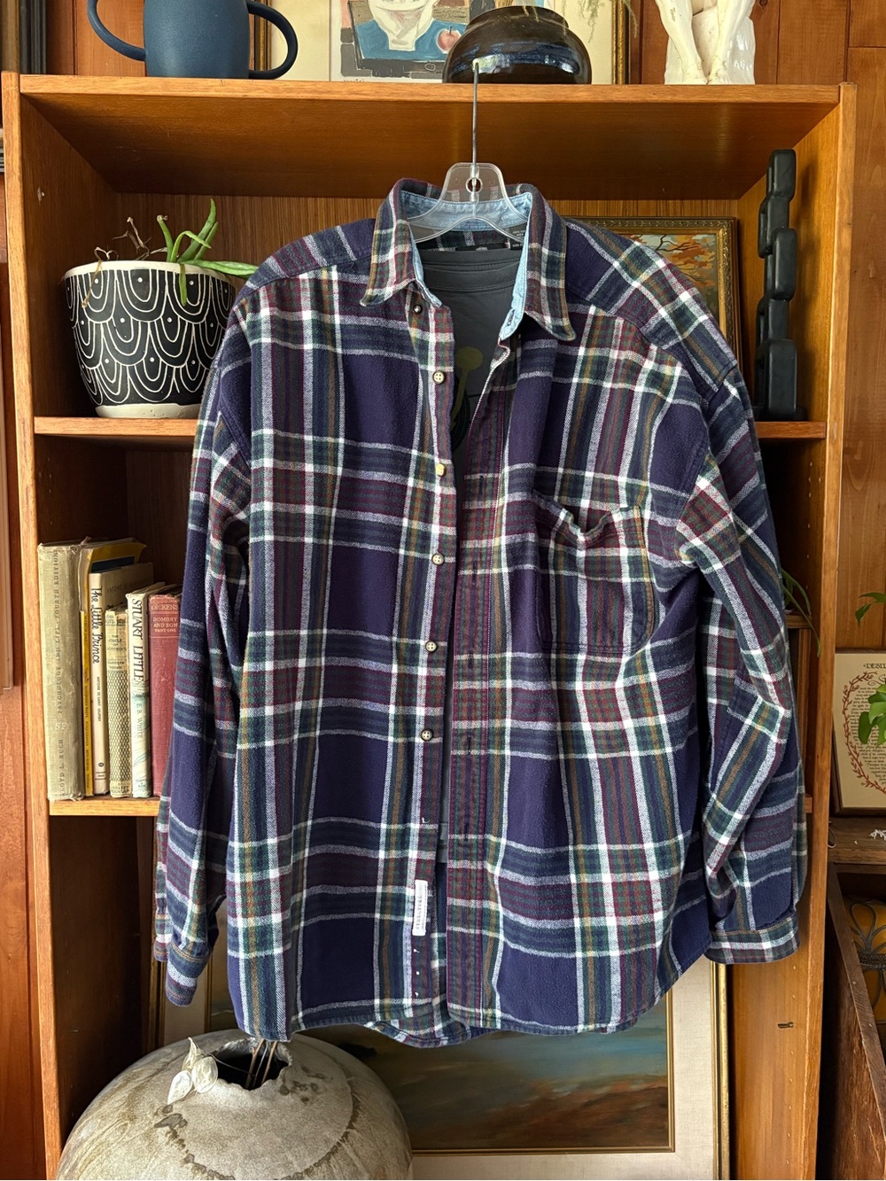 Vintage 90s Grunge Indie Sleeze Oversize Plaid XL - Picture 2 of 7